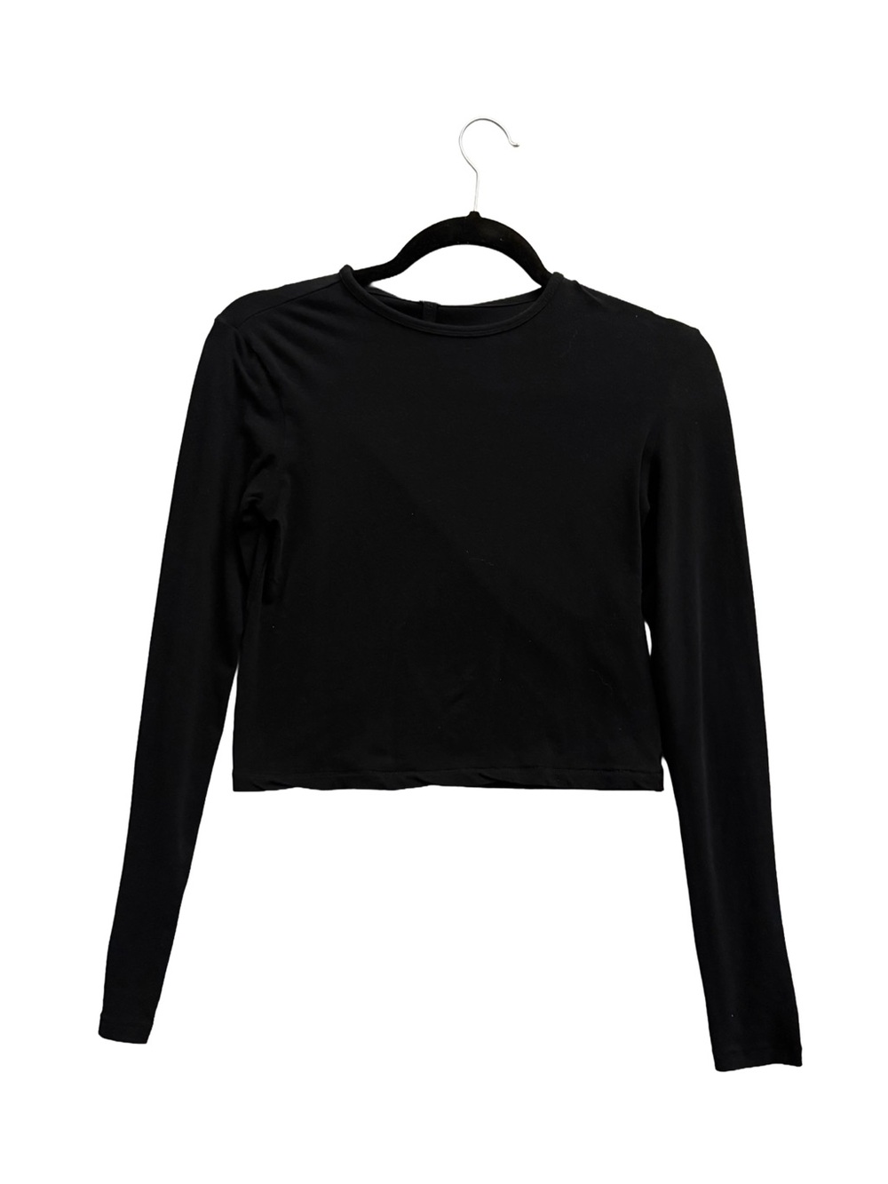 SKIMS Black Long Sleeve Crew Tee